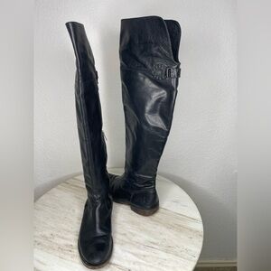 FRYE boots over the knee black sz 7 women’s black “Shirley” 77739